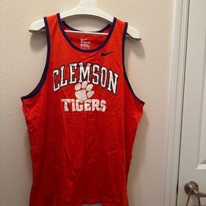 Nike Orange Clemson Tigers Sleeveless Tank with Navy Trim